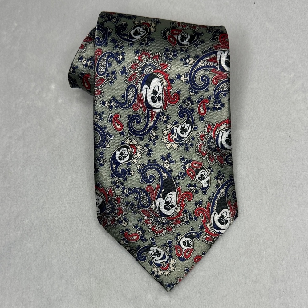 Disney Mickey Mouse Paisley Patterned Tie